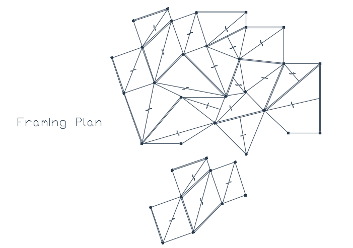 8x7m residential house framing plan is given in this AutoCAD model