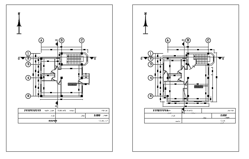 8x8m 2 bedroom house plan drawing is given in this file