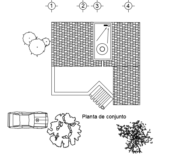 8x8m roof cum floor plan layout 2d model is given in this file