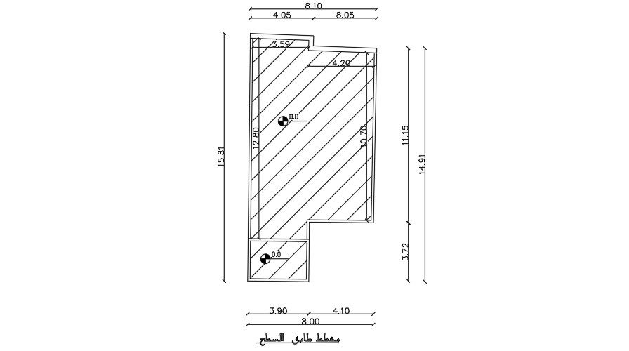 8x9 Meter House Terrace Plan AutoCAD File