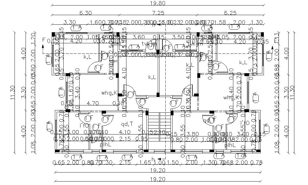 900 Square Feet Residence Bungalow Architecture CAD Plan