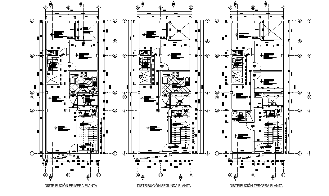 90 Sq Meter Multifamiliar Apartment Layout Plan AutoCAD Drawing DWG File