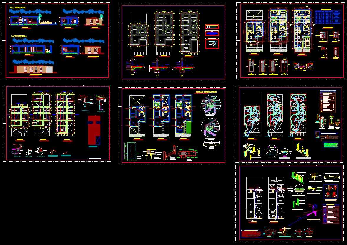Affordable House CAD Drawing with Floor Plans and Construction Details