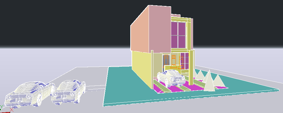 3D drawing of bunglow