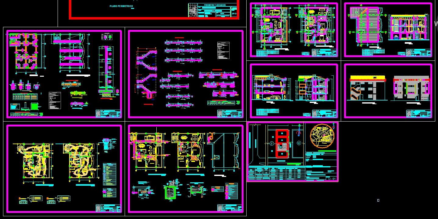 AutoCAD Bungalow Design DWG File with Plans and Elevation Details