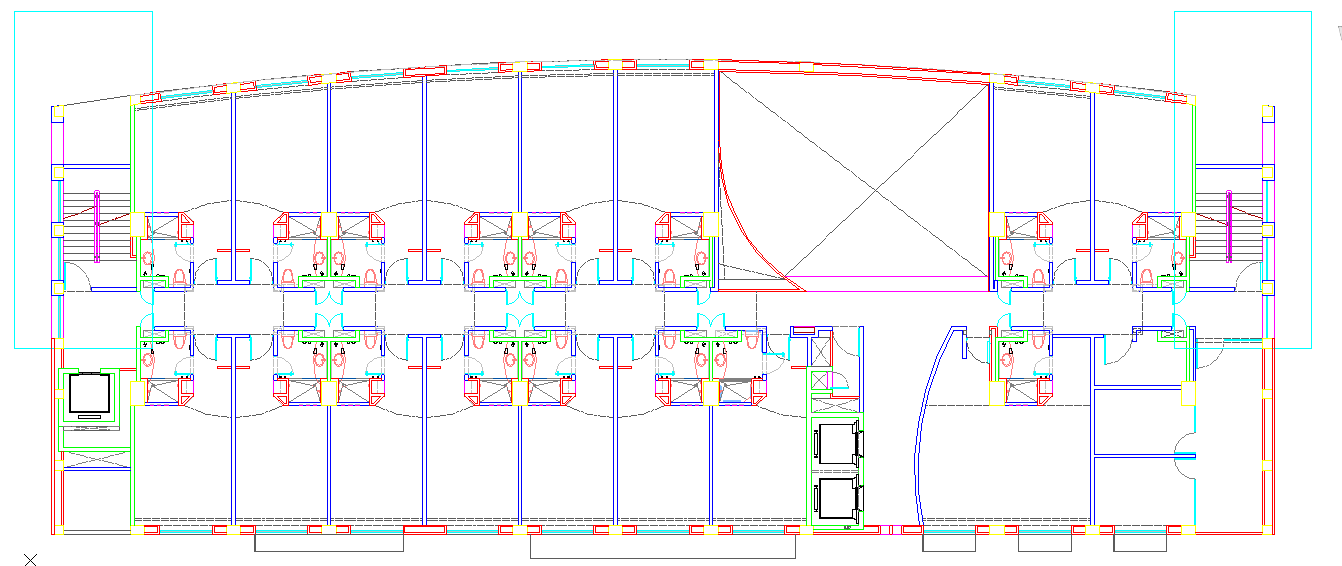 Hotel Bedroom AutoCAD Design with Floor Layout and Furniture Plan