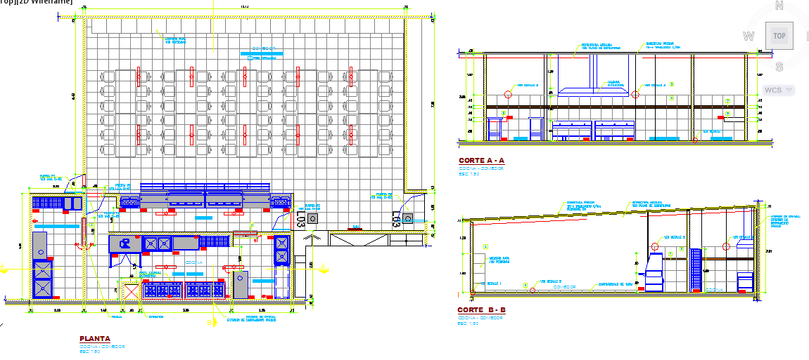 Detail of industrial kitchen 