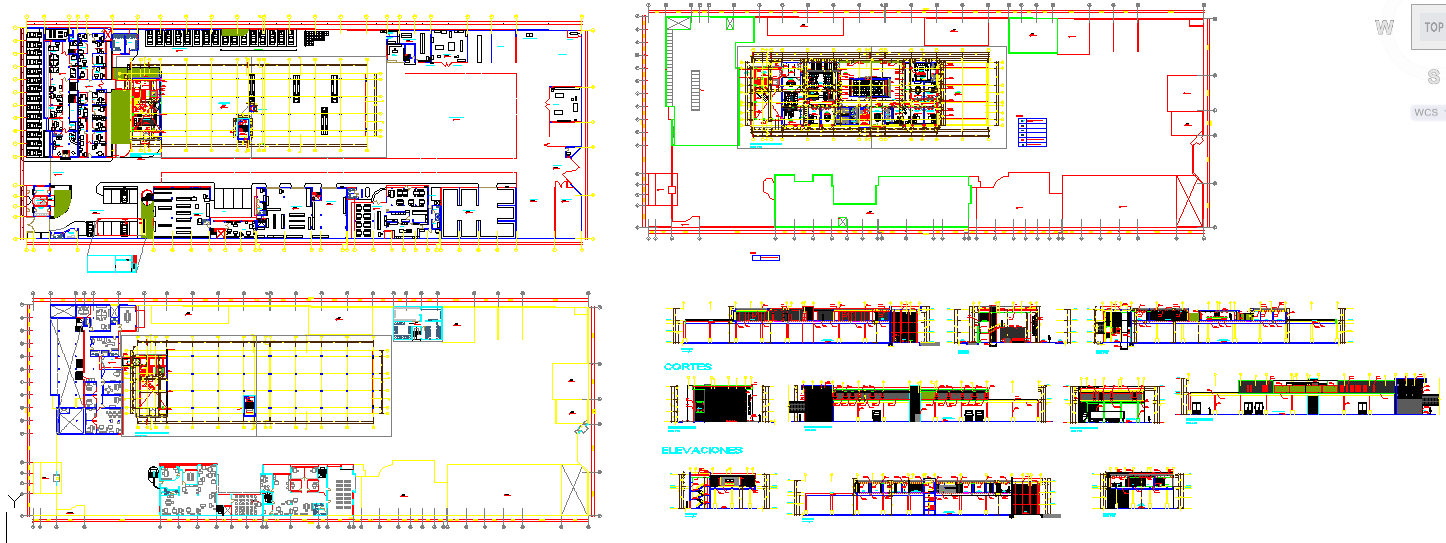 Official Building DWG File with Floor Plan Elevations Details