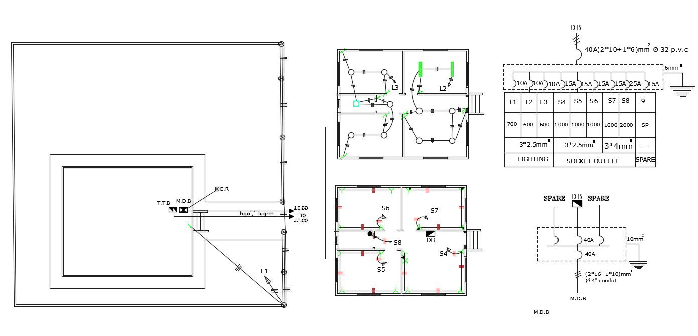 960 Sq Ft House Electrical Layout Plan