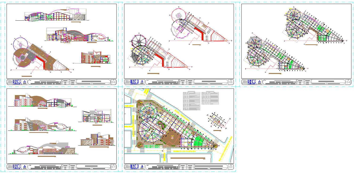Hotel Project DWG with Basement Layout Interior Planning and Elevation