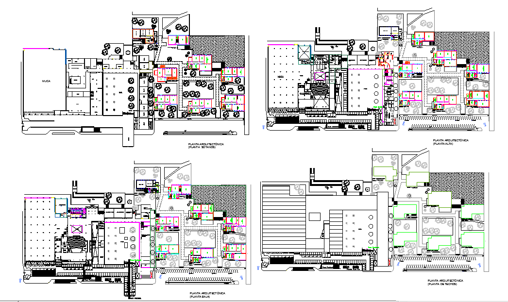 Corporate office design plan with detailed layout and interior zones