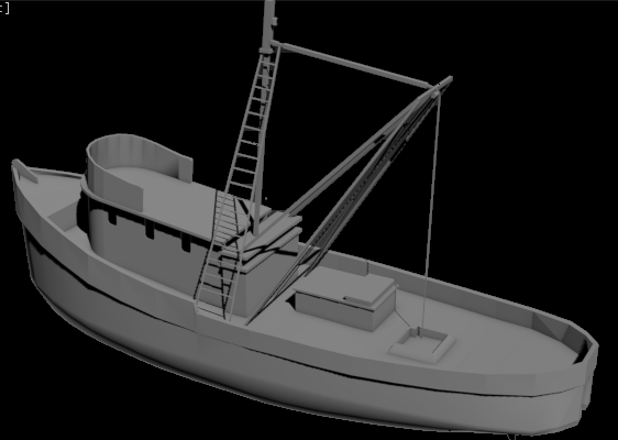3D Boat CAD Drawing with Detailed Model and Rendered View DWG File