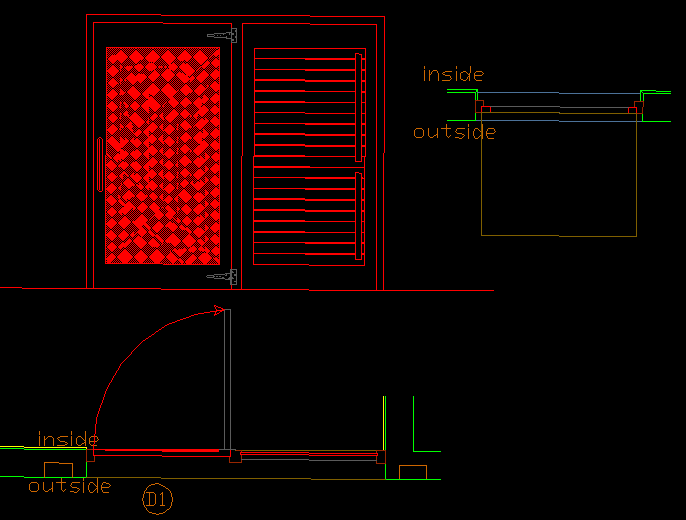 Door Block DWG Design with 2D Layout for Architectural Projects