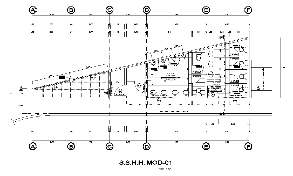 98x10m swimming pool dressing changing room left side toilet plan