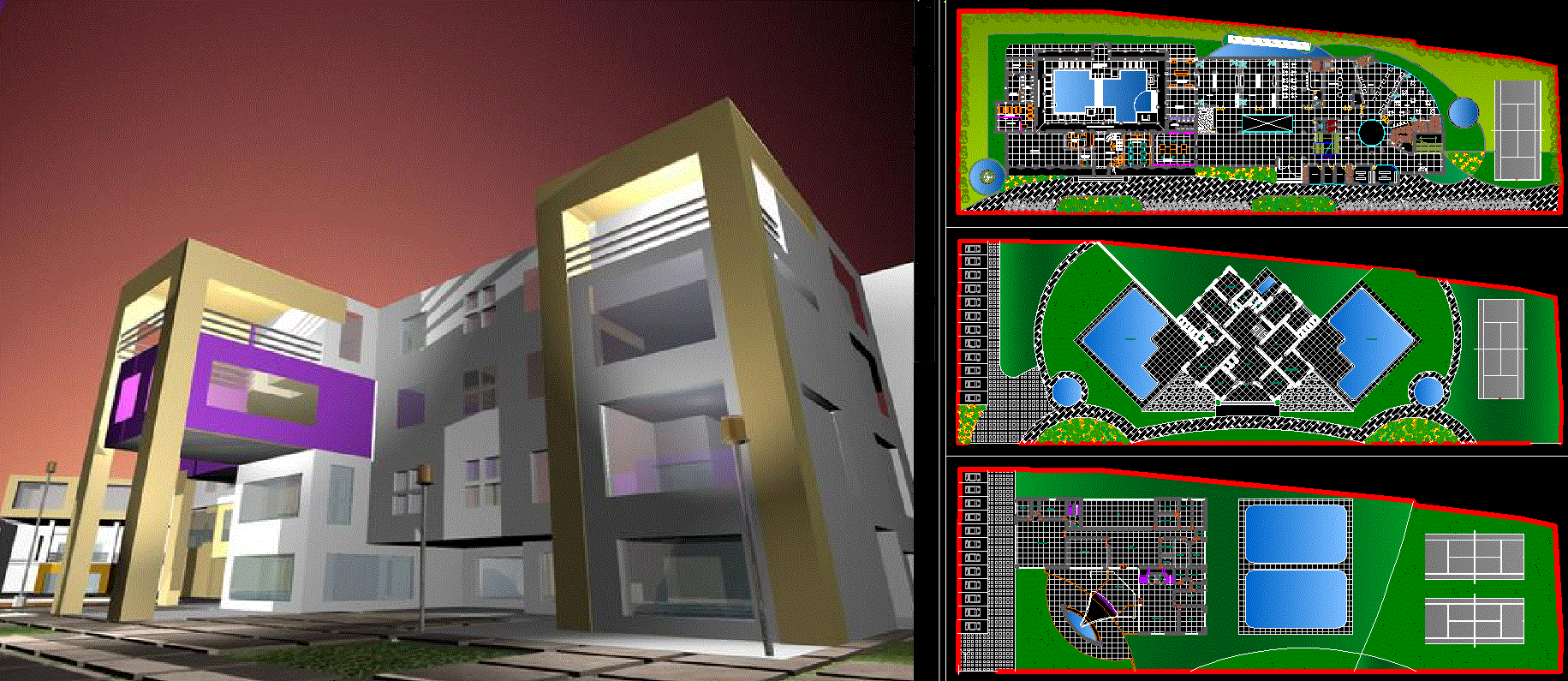 Club House AutoCAD DWG Drawing File for Modern Architectural Design