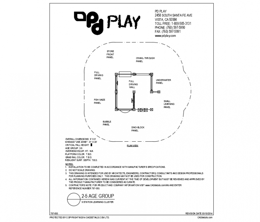 9 station learning cluster play equipment details of garden dwg file