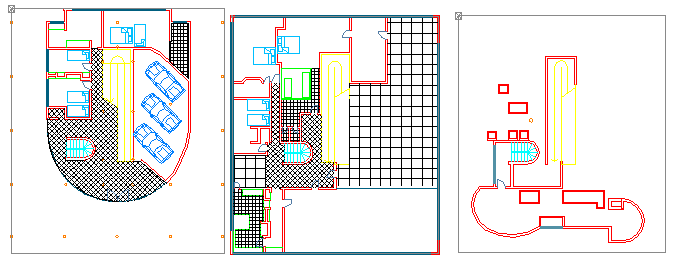 Planing drawing of villas design