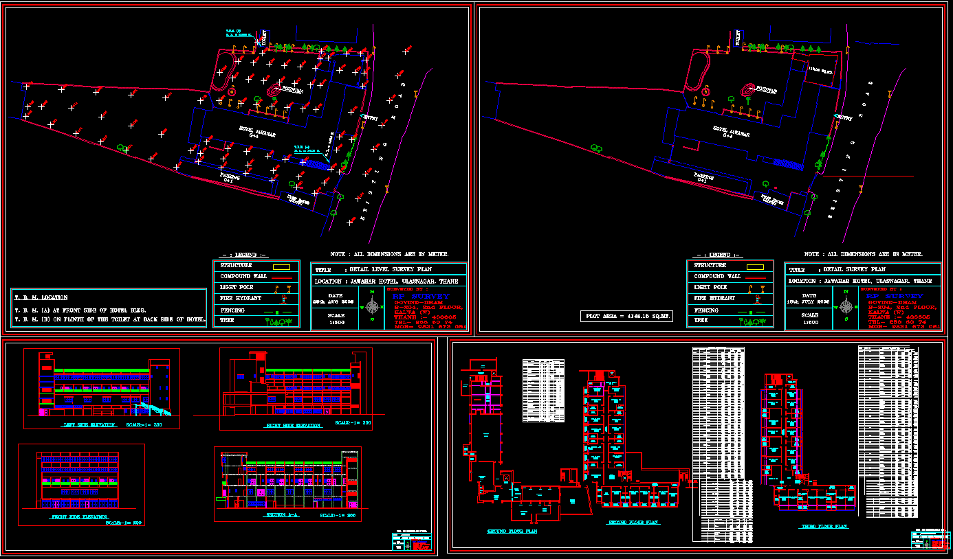Jawahar Hotel Design Drawings Provided in DWG File for Architecture