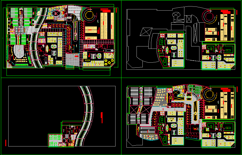 Shopping mall AutoCAD DWG file with all detailed floor plan layout