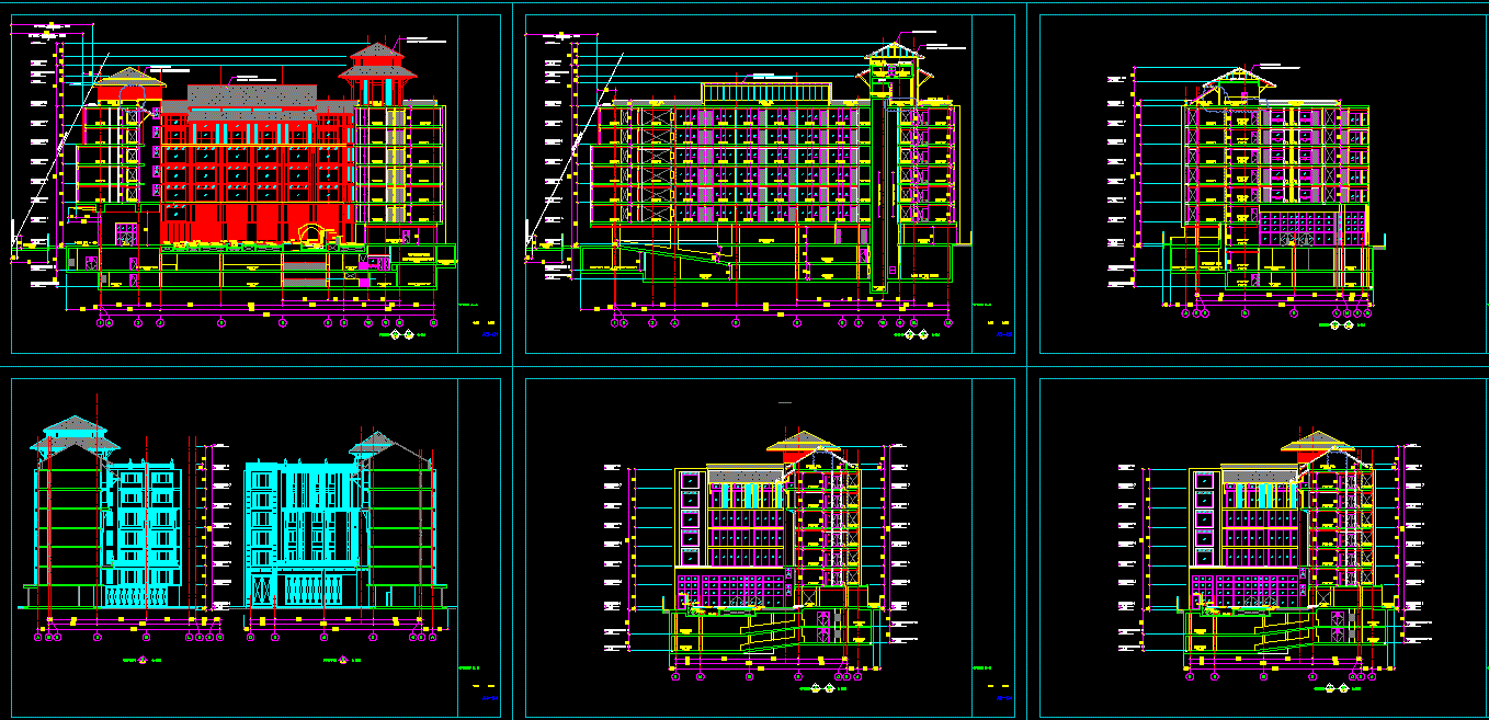 Huachang Hotel CAD DWG for Architectural and Interior Design Layouts
