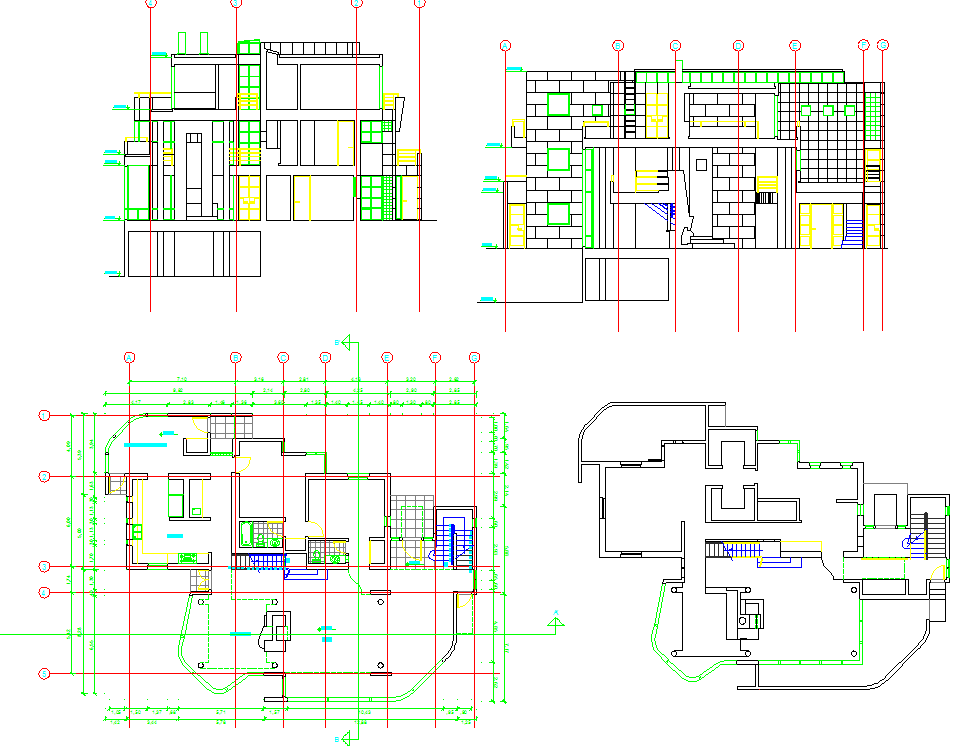 Westchester House AutoCAD Design with Modern Multi Level Layouts