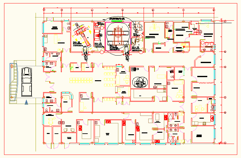 Healthcare Diagnostic Center CAD Drawing with Floor Plan