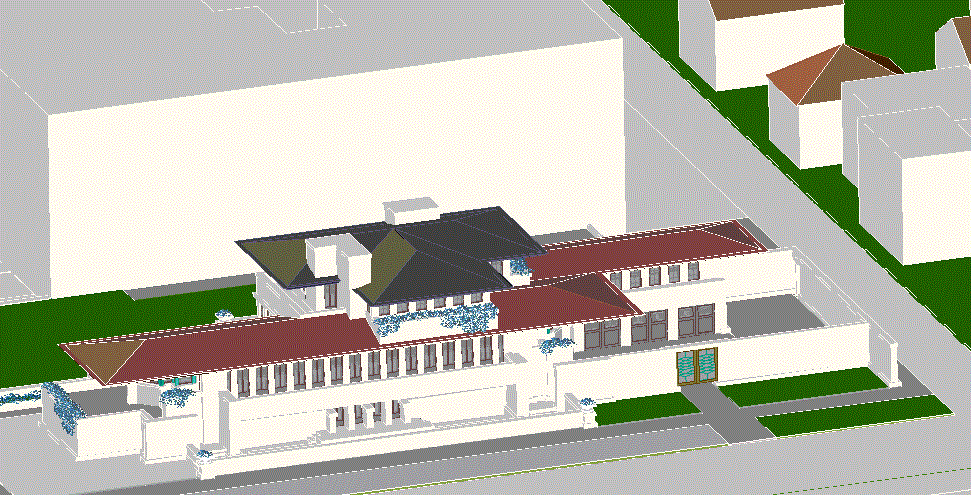 Frank Lloyd Wright House 3D DWG CAD Drawing for Architectural Design