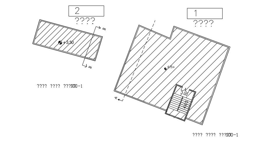 9x11m residential house plan roof layout drawing