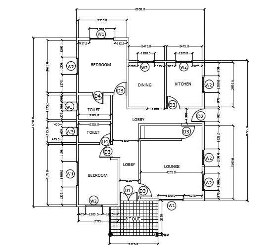 9x12 architecture 2bhk house plan AutoCAD drawing is given in model