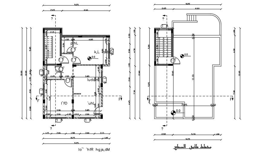 9x13 Meter First Floor And Terrace Plan AutoCAD Layout