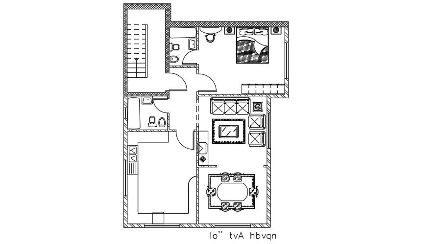 9x13 Meter Ground Floor Furniture Layout Plan AutoCAD File