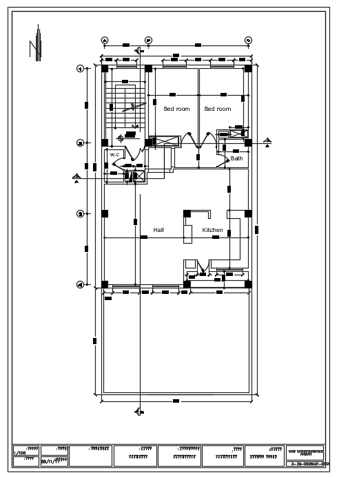 9x14m architecture first floor and second floor plan AutoCAD drawing