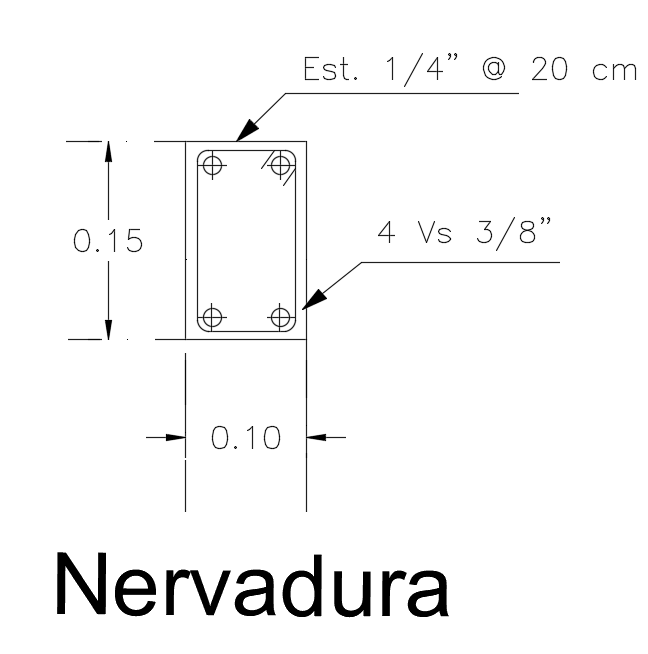 9x14m house plan of 100x150mm beam section view has been given in this Autocad drawing file. Download now.