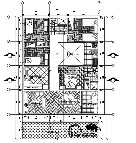 9x15m architecture 4bhk house plan AutoCAD drawing