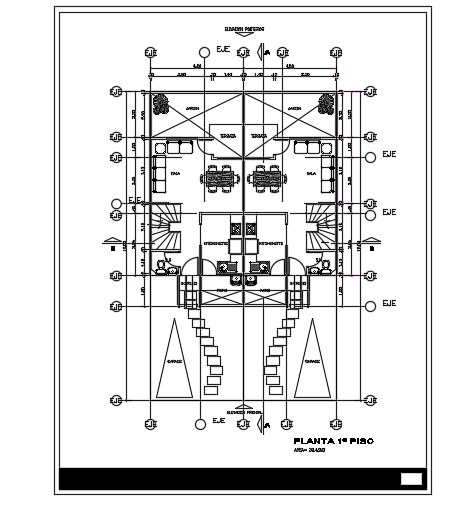 9x15m architecture ground floor plan 2d cad drawing file is given