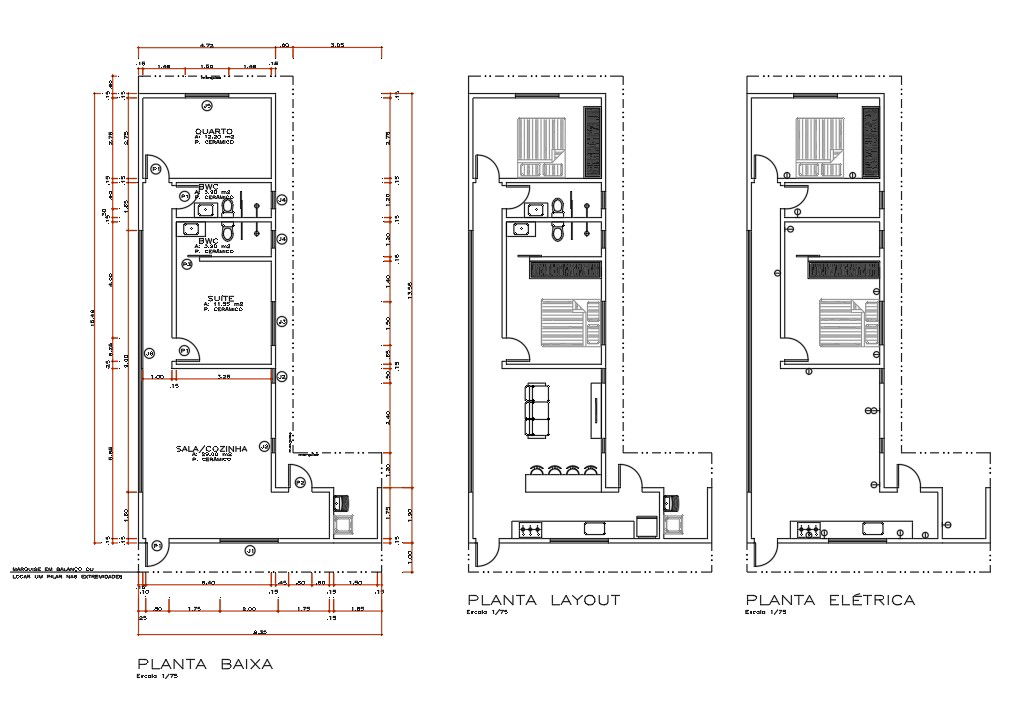9x15m first floor and second floor house plan drawing