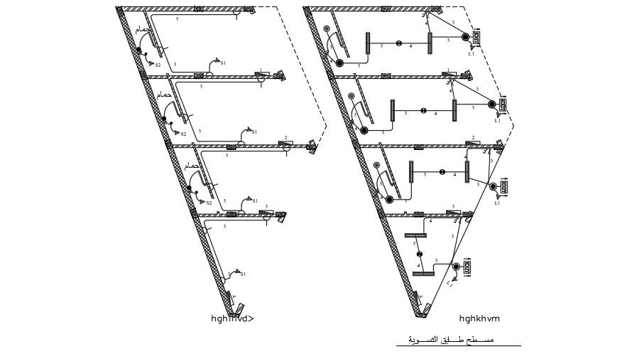 9x18m storehouse electrical detail drawing is given in this model