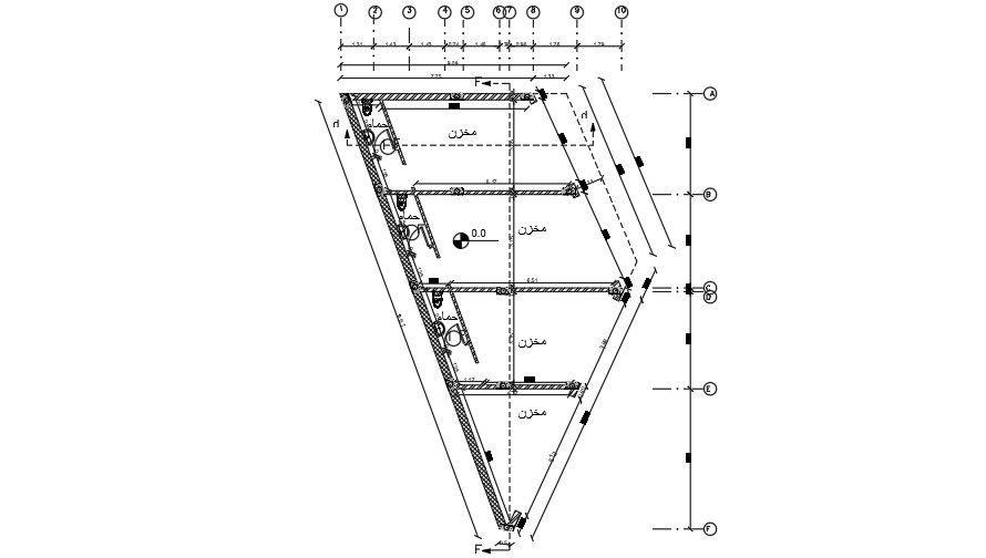 9x18m store house plan AutoCAD drawing