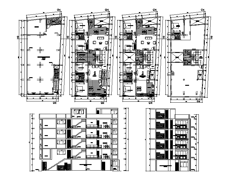 9x21 Meter 4 BHK AutoCAD Plan Layout File