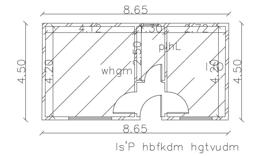 9x4 Meter Shop Plan Layout Drawing