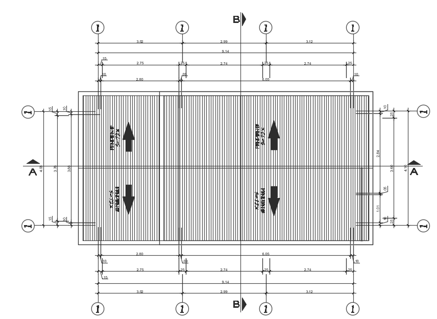 9x4m house bedroom plan roof layout 2d AutoCAD drawing