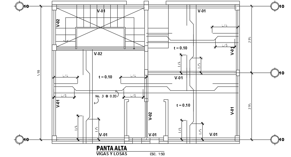 9x6m house building slab reinforcement detail drawing
