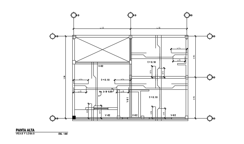 9x6m house building two way slab reinforcement detail drawing