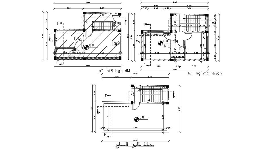 9x8 Meter House Floor Plan CAD DWG File