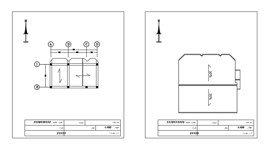 9x8m ground floor column layout is given in this 2D AutoCAD file
