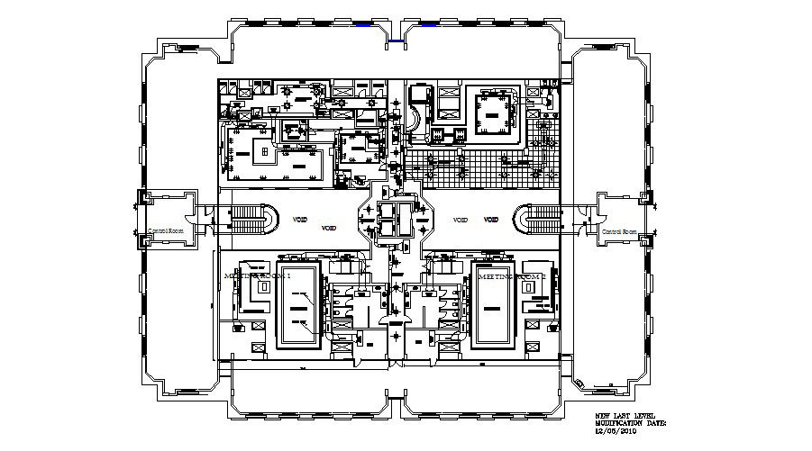 AC pent house distribution plan cad drawing details dwg file
