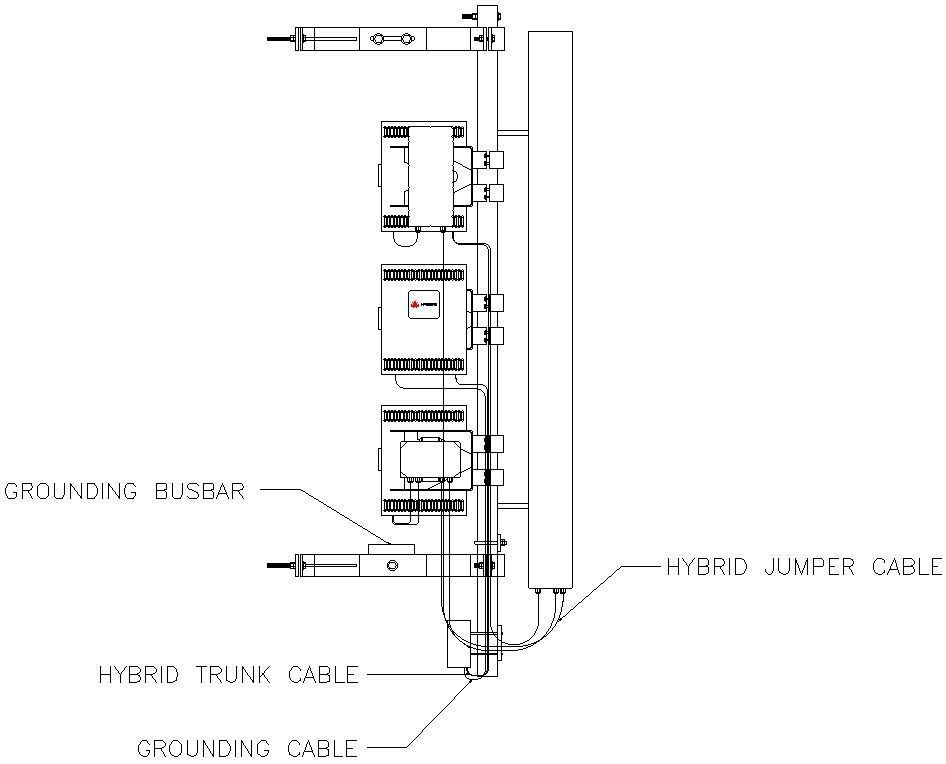 ANTENNA STANDARD INDOSAT FOR GSM, DCS, 3G HEIGHT DETAILS IN AUTOCAD,DWG FILE.