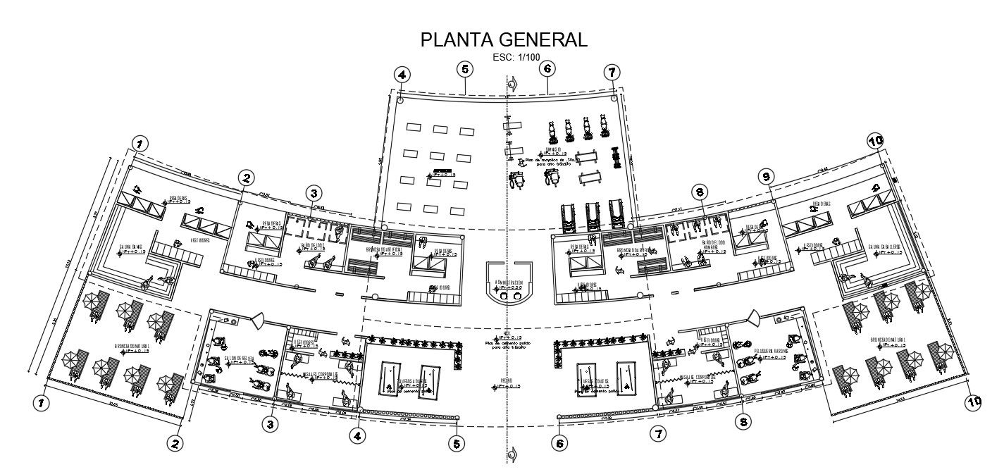 A beach house play area is given in this Autocad file. Download now.