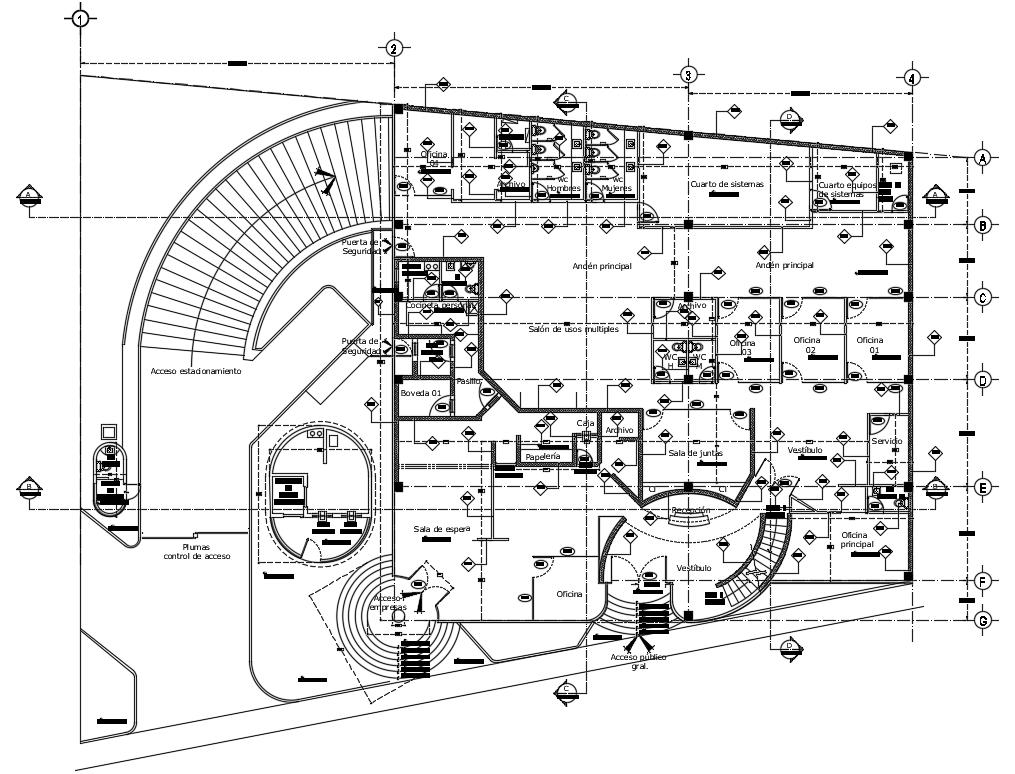 A beautiful floor plan is given in this cad file. Download this 2d cad file now.