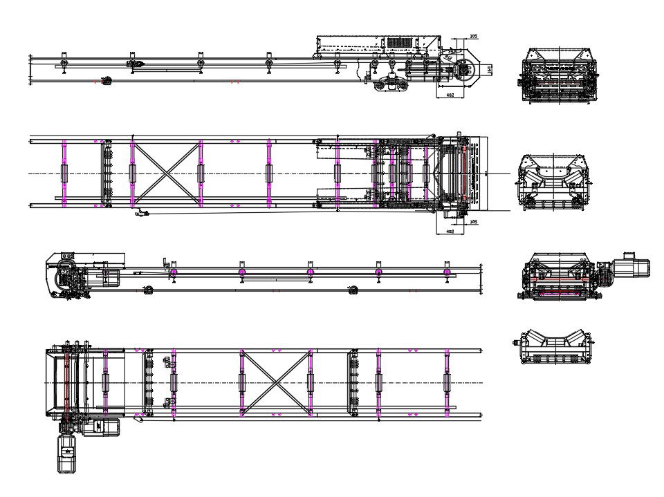 A belt conveyor parts bold and welding detail drawing